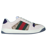 Gucci Screener Sneakers / Trainers Beige / Cream / White / Brown / Red / Green / Navy Blue